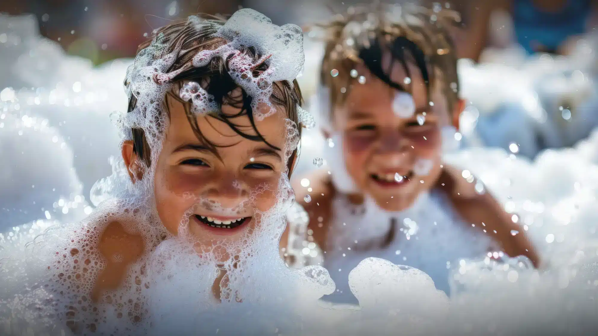 Long Island foam party packages with fun foam entertainment for kids.